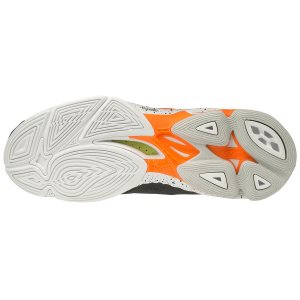 Mizuno Wave Lightning Z6 Mid Παπουτσια Βολλευ Ανδρικα - Μαυρα/Πορτοκαλι